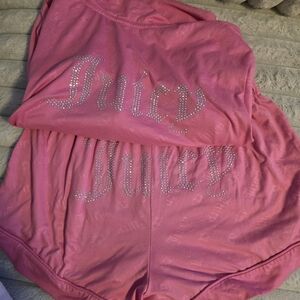 Juicy Couture Pink Rhinestone Pajama Set